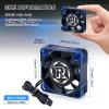 2 Pack 40mm Motor Cooling Fan 16000RPM RC Cooling Fan ESC Heat Dissipation for 1/10 1/8 RC Car (Black Blue) view 3