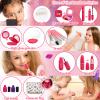 Woumserta Pretend Makeup Kit for Kids 3-5, Blue Fake Makeup Set for Toddlers Girls, Play Makeup Gifts for Little Girls Age 3 4 5 6 7 Year Old, Make Up Toys Birthday (Blue) view 4