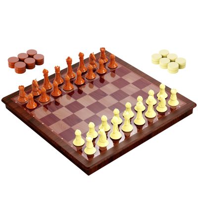 13 Inch Chess Set and Magnetic Chess Board  2-in-1 Foldable Plastic Travel Board Game, Classic Strategy Toy for Kids, Adults, Beginners and Tournament Players