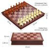 13 Inch Chess Set and Magnetic Chess Board  2-in-1 Foldable Plastic Travel Board Game, Classic Strategy Toy for Kids, Adults, Beginners and Tournament Players view 2