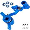 BRCatWPark Aluminium Steering Bellcrank Upgrades Part for 1/10 Slash Rustler Stampede 4X4 VXL BL-2s Hoss 4WD VXL,RC Steering Bellcrank Steering Link Hops up,w/Ball Bearings,Navy Blue view 1