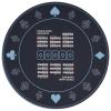AQQA 47-Inch Round Poker Table Mat with Hand Rankings - Waterproof & Durable Texas Hold'em Mat, Foldable Poker Game Mat for Home Games, Tournaments, Card Nights (Foldable Design) view 1