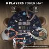 AQQA 47-Inch Round Poker Table Mat with Hand Rankings - Waterproof & Durable Texas Hold'em Mat, Foldable Poker Game Mat for Home Games, Tournaments, Card Nights (Foldable Design) view 2