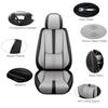 Cscevt Leather Seat Covers for Chevrolet Chevy Impala 1958-2020,Premium Car Seat Covers Front Set,Waterproof Car Seat Protectors with Airbag,Comfort Interior Cover Seats for Cars(Black+Grey) view 3