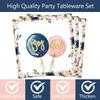100 Pcs Baby Gender Reveal Decorations Boy or Girl Gender Reveal Party Tableware Includes Plates, Forks, Napkins for Baby Shower Reveal Party Supplies Decorations Favors view 3