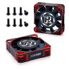 2 Pack Aluminum Motor Cooling Fan 40mm,16000RPM RC Car Fan ESC Heatsink for 1/10 1/8 Brushless Motor RC Car (Black Red) view 1