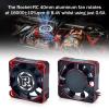 2 Pack Aluminum Motor Cooling Fan 40mm,16000RPM RC Car Fan ESC Heatsink for 1/10 1/8 Brushless Motor RC Car (Black Red) view 2