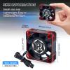 2 Pack Aluminum Motor Cooling Fan 40mm,16000RPM RC Car Fan ESC Heatsink for 1/10 1/8 Brushless Motor RC Car (Black Red) view 3