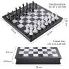 2-in-1 Chess Set and Magnetic Checkers Set - Foldable 13-inch Travel Board Game, Durable Plastic, Puzzle and Strategy Toys for Kids and Adults view 4