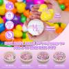 GOGOSO Ball Pits Balls Star Heart Duck Shapes Plastic Play Balls for Toddlers Kids Children, 200 pcs, Rainbow Color view 2