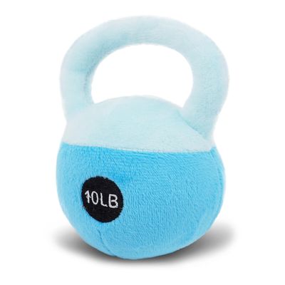 June Garden 5" My First Kettlebell Sensory Toy for Infants  Soft Baby Rattle Toy in Blue  Safe and Easy to Grip  Perfect Baby Shower Gift for Active Parents
