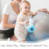 June Garden 5" My First Kettlebell Sensory Toy for Infants  Soft Baby Rattle Toy in Blue  Safe and Easy to Grip  Perfect Baby Shower Gift for Active Parents view 3