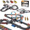 Slot Car Race Track 1:43 Scale For Kids LED Tracks Electric Powered Dual Racing 4 Cars with Headlights Toy Big Track Sets Gift for Boys Children 6+ Years Old view 1