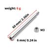 4Pcs Steel 4X56mm Threaded Hinge Pins A-arm Pins 70510 & M3 Nut for 1/5 Traxxas X-Maxx XMAXX RC Car Upgrades Parts Accessories view 3