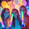 204Pcs Foam Glow Sticks Bulk,Foam Light up Sticks with 3 Modes Colorful Flashing,Light up Foam Sticks,Glow Sticks for Wedding,Glow in The Dark foam Sticks for Wedding, Multi-Item Party Favor Packs view 3