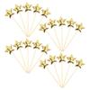 100 Pcs Star Cupcake Toppers Wedding Cake Decorating Toppers Engagement Bridal Shower Cupcake Picks Birthday Party Cake Decorative Stars Cocktail Picks Cookie Dessert Toppers Decorations Golden view 1
