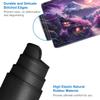 for TCG Playmat with Waterproof Storage Bag and 6 Dice, Non-Slip Rubber Base for MTG Playmat with Zones, 24 x 14 inches Trading Card Game Mat Board Game Desk Mat, Cherry Blossom Moonlit Village view 4