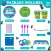 170pcs Video Game Party Supplies for Boys 1st 2nd Kids Video Games First Birthday Party Decorations Including Paper Plates Napkins Paper Cups Tablecloth Balloons Banners For 24 Guests view 3