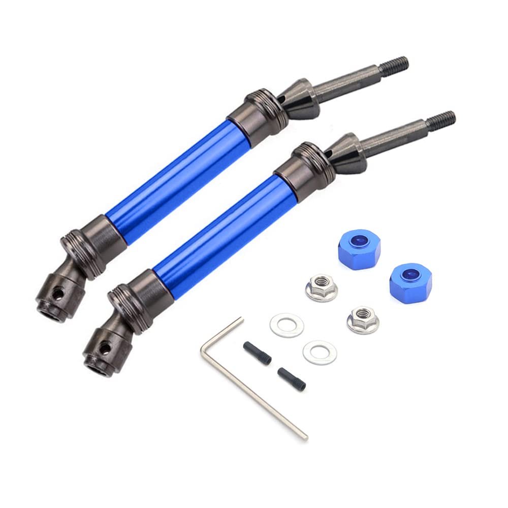 CVD Steel Front Rear Drive Shaft Assembly Heavy Duty for 1/10 Traxxas-s Slash 4X4 Stampede VXL 2WD 6851R 6851X 6852R 6852X(Blue R)