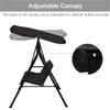2-Seat Swing Chair with Awning, for Garden, Backyard, Courtyard(55.0" Lx 43.5" Wx 60.5" H). (Black) view 3