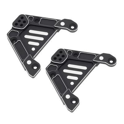CNC Aluminum Front Rear Shock Absorber Bracket Bumper Mount for 1/6 RC Crawler Axial SCX6 Jeep JLU Wrangler Upgrade Accessories(Rear Shock Hoops)