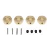 4pcs Brass Wheel Hex Hub 12mm Widthen Coupler for Axial SCX10 90046 RR10 RGT 86100 MST 1/10 RC Crawler Car Repair Accessories(6mm Thickness) view 1
