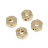 4pcs Brass Wheel Hex Hub 12mm Widthen Coupler for Axial SCX10 90046 RR10 RGT 86100 MST 1/10 RC Crawler Car Repair Accessories(6mm Thickness) view 2