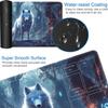 for TCG Playmat with Waterproof Storage Bag and 6 Dice, Non-Slip Rubber Base for MTG Playmat with Zones, 24 x 14 inches Trading Card Game Mat Board Game Desk Mat, Glowing Wolf Pattern view 3