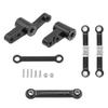 CNC Aluminum Modification Steering Group Assembly with Bearings for 1/14 MJX 14209 14210 RC Car Metal Upgrade Parts(Black Set 3) view 1