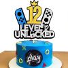 12th Birthday Video Game Cake Topper - Glittery Game Controller Picks for Epic Gaming Party Decor | 1PC Happy 12 Years Cake Decoration Supplies (gold 12) view 4