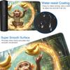 for TCG Playmat with Waterproof Storage Bag and 6 Dice, Non-Slip Rubber Base for MTG Playmat with Zones, 24 x 14 inches Trading Card Game Mat Board Game Desk Mat, Monkey Playing with Bananas view 3