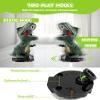 Dinosaur Shooting Toy for Boys Girls, Movable Target Shooting Games with 2 Air Pump Launcher, 48 Foam Balls, LED Score Record, Spray Effect & Sound, Competition Game Gift for Kids 5 6+ (Green) view 3