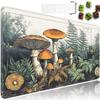 for TCG Playmat with Waterproof Storage Bag and 6 Dice, Non-Slip Rubber Base for MTG Playmat with Zones, 24 x 14 inches Trading Card Game Mat Board Game Desk Mat, Lion Couple Pattern view 1