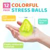 12 Pcak Fidget Stress Balls, Slow Rising Stress Ball for Kids Adults,Hand Therapy Sensory Squishy Ball,Bulk Squishy Squeeze Ball Set and Birthday Party view 2