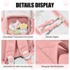 ZingZaak Kawaii Cat Ita Bag,Pin Purse,Pin Display Backpack Bag with Insert,For Daily Use and Cosplay,Gift for girls(pink-white, Small) view 4
