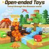 234PCS Magnetic Blocks-Build Mine Magnet World Forest Jurassic Sword Dinosaur Toys, STEM Sensory Toys for Toddlers Gifts for 3+ Years Old view 2