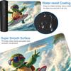 for TCG Playmat with Waterproof Storage Bag and 6 Dice, Non-Slip Rubber Base for MTG Playmat with Zones, 24 x 14 inches Trading Card Game Mat Board Game Desk Mat, Abandoned Van on The Beach view 3