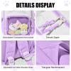 ZingZaak Kawaii Cat Ita Bag,Pin Purse,Pin Display Backpack Bag with Insert,For Daily Use and Cosplay(purple-white, Small) view 4