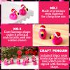 100 Pcs Christmas Mini Resin Decor Christmas Resin Flamingos Ducks with Santa Hat Mini Flamingo Figurine Tiny Animals Set for DIY Craft Dollhouse Micro Landscape Aquarium Ornaments Party Gifts view 4