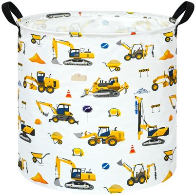 DUYIY Round Laundry Hamper Storage Basket Laundry Organizer Hamper Storage Bins Clothes Box Nursery Hamper Gift Basket with Handles