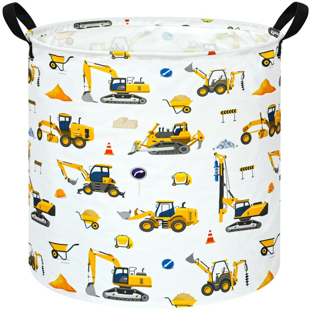 DUYIY Round Laundry Hamper Storage Basket Laundry Organizer Hamper Storage Bins Clothes Box Nursery Hamper Gift Basket with Handles