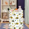 DUYIY Round Laundry Hamper Storage Basket Laundry Organizer Hamper Storage Bins Clothes Box Nursery Hamper Gift Basket with Handles view 2
