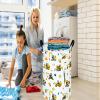 DUYIY Round Laundry Hamper Storage Basket Laundry Organizer Hamper Storage Bins Clothes Box Nursery Hamper Gift Basket with Handles view 4