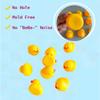 10Pcs Mold Free Yellow Rubber Ducks Waterproof Bath Duck Toys for Toddlers Boys Girls, No Hole Yellow Ducky in Bulk Baby Shower Toy Birthday Party Favors Gift Classroom Summer Beach Pool Party Games view 3