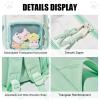 ZingZaak Kawaii Cat Ita Bag,Pin Purse,Pin Display Backpack Bag with Insert,For Daily Use and Cosplay,Gift for girls(green-white, Small) view 4