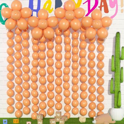 105pcs Linking Balloons 6 Inch Champagne Gold Quick Link Balloons for Photo Shoot Gender Raver Anniversary Bridal Christmas Wall Backdrop Baby Shower Birthday Party Carnival Decorations