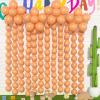 105pcs Linking Balloons 6 Inch Champagne Gold Quick Link Balloons for Photo Shoot Gender Raver Anniversary Bridal Christmas Wall Backdrop Baby Shower Birthday Party Carnival Decorations view 1
