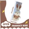 2Pcs Seat Belt Cover Pad for Kids Soft & Comfortable Cute Cartoon Bunny Seat Belt Cover Pad Winter Plush Fluffy Seatbelt Covers for Baby Pushchair, Car Strap Pads view 3