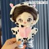 20cm (7.8 inch) Plush Doll Clothes Set - Onesie Pajamas with Shoes, Cute 2-Piece Outfit for Anime Plushies, Kawaii Doll Costume (No Doll Included) Only for Ages 14+ Use (White+Black Cow) view 2
