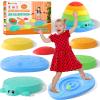 HAPATOYS Balance Board & Stepping Stones for Kids - 2-in-1 No-Slip Turtle Stepping Stones and Balance Board for Toddler Balance & Obstacle Course, for 3 4 5 6 Year Old Kid Indoor & Outdoor Play view 1